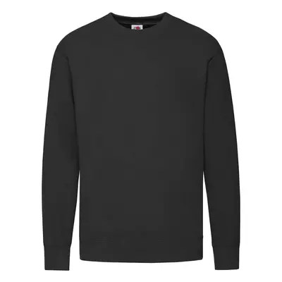 Black Men's Sweatshirt Lightweight Set-in-Sweat Sweat Fruit of the Loom