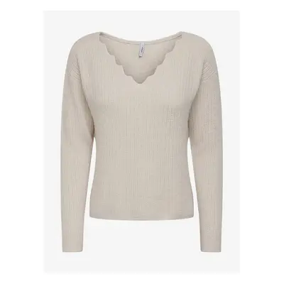 Women's cream sweater ONLY Gabriel - Women