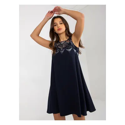 Női ruha Fashionhunters Navy Blue