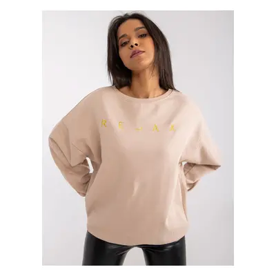 Beige women's sweatshirt with Damiette inscription