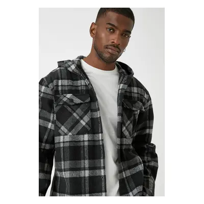 Koton Men's Black Plaid Sweatshirt