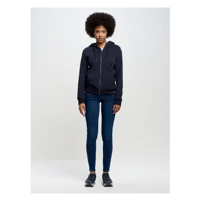 Big Star Woman's Zip hoodie Sweat Blue-403