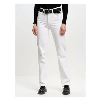 Big Star Woman's Straight Trousers Cream