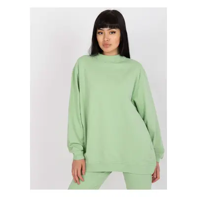 Oversized sweatshirt made of pistachio cotton