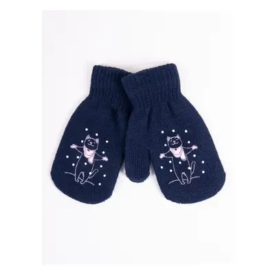 Yoclub Kids's Gloves RED-0116G-AA1A-001 Navy Blue