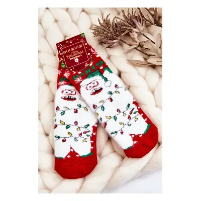 Children's Christmas cotton thermoactive socks Yeti Red