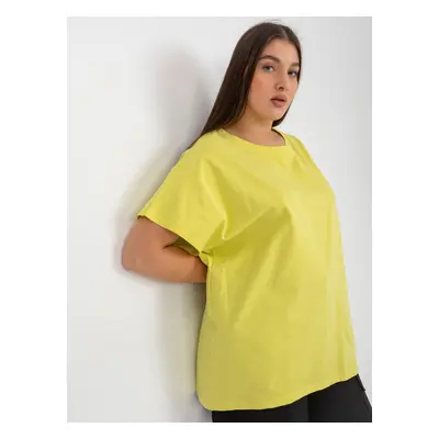 Lightweight lime women's t-shirt plus size loose fit