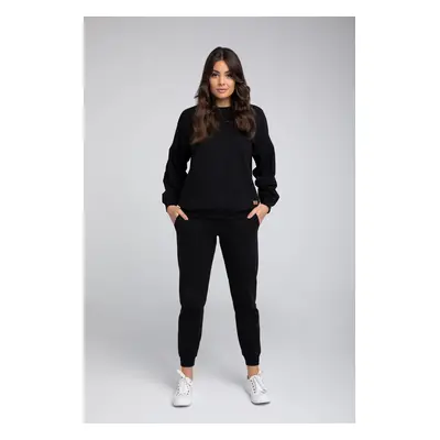 Parma women's long sleeve set, long pants - black