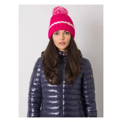 Pink cap with pompom