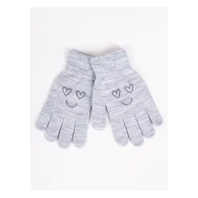 Yoclub Kids's Girls' Five-Finger Gloves RED-0012G-AA5A-017