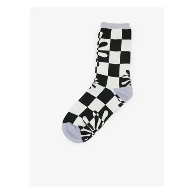 Black-and-White Women Patterned Socks BLACK VANS Divine Energy - Women