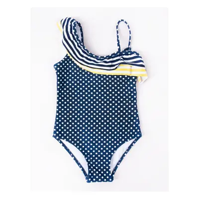 Yoclub Kids's Girl's One Piece Swimming Costume LKJ-0027G-A100 Navy Blue