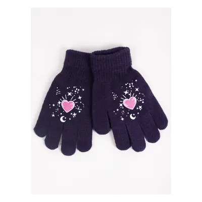 Yoclub Kids's Gloves RED-0012G-AA5A-029 Navy Blue