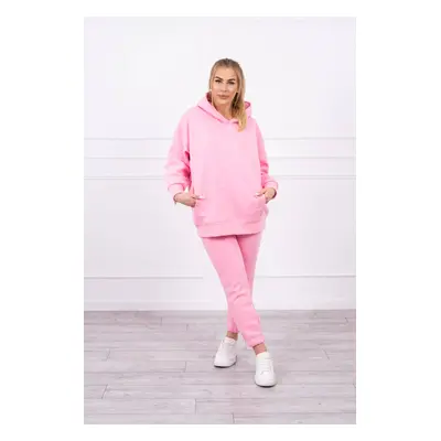 Insulated set with sweatshirt light pink color