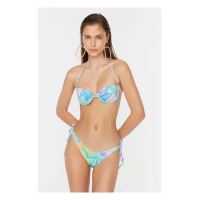 Trendyol Tie Dye mintás bikini alsók normál lábakkal