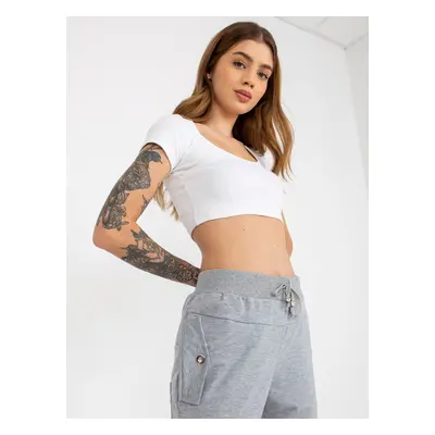 Grey women's sweatpants with pockets