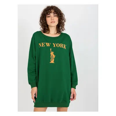 Women's Long Over Size Sweatshirt - Green