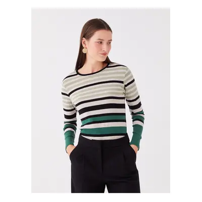 LC Waikiki Women's Crew Neck Striped Long Sleeve Women's T-Shirt