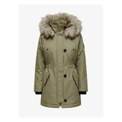 Khaki women parka ONLY Iris - Women