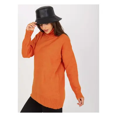 Dark orange turtleneck free cut RUE PARIS