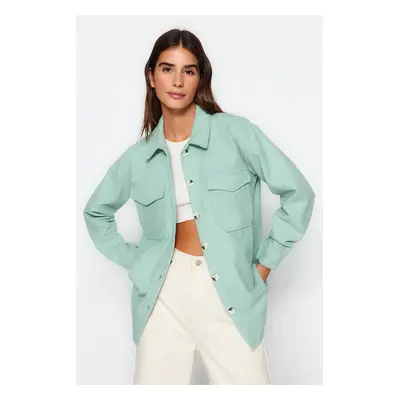 Trendyol Mint Oversize széles szabású kabát