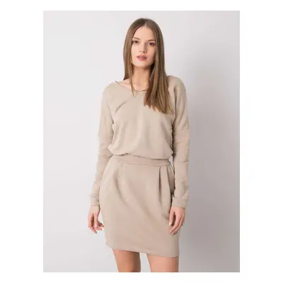 Női ruha Fashionhunters Beige