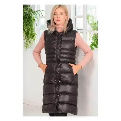 Z6757 DEWBERRY WOMEN'S VEST-LIGHT BLACK