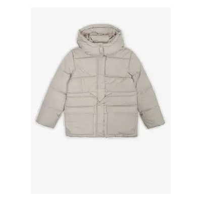 Tom Tailor Light Grey Girly Quilted Winter Jacket with Detachable Hood Tom - Girls