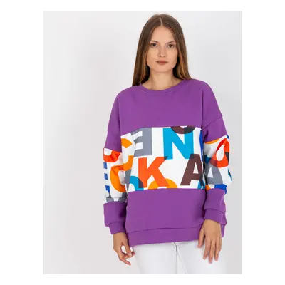 Purple hoodless design sweatshirt by Madalynn