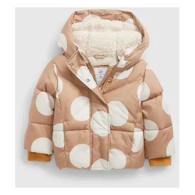 GAP Kids jacket polka dot with fur - Girls
