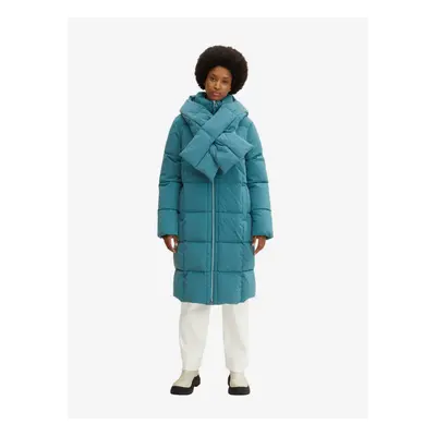 Turquoise women's winter quilted coat Tom Tailor