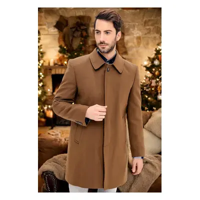 PLT8365 DEWBERRY MEN'S COAT-STRAIGHT CAMEL