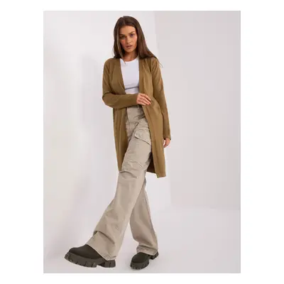 Olive Green Women's Long-Sleeved Cardigan