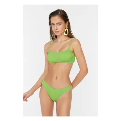 Trendyol Green Gimped normál lábú bikini alsó