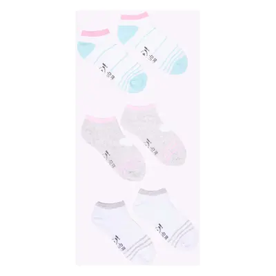 Yoclub Kids's Girls' Ankle Cotton Socks Patterns Colours 3-pack SKS-0028G-AA30-002