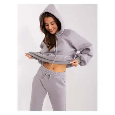 Grey basic tracksuit with trousers