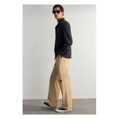 Trendyol Limited Edition Mink Premium Loose Fit Label Detailed Trousers