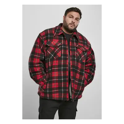 Teddy lined plaid jacket red/black