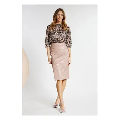 MONNARI Woman's Skirts Fitted Midi Skirt In Imitation Leather