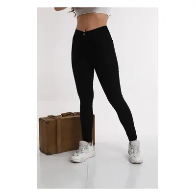 BİKELİFE női fekete lycra leggings nadrág