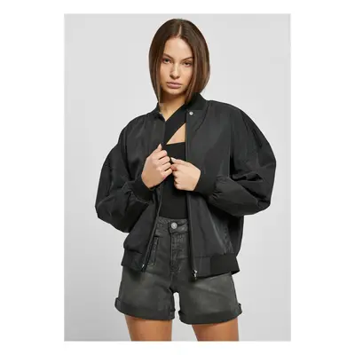 Women's Oversized Light Bomber Jacket Black