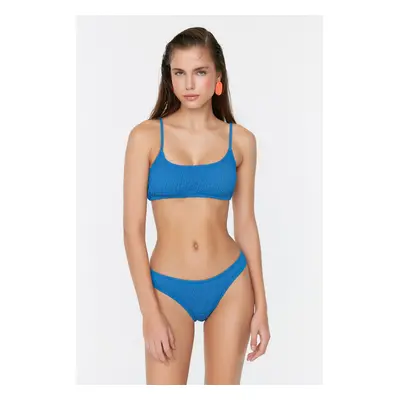 Trendyol Blue Gimped normál lábú bikini alsó