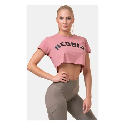 Women's T-shirt Nebbia Fit & Sporty crop top old rose