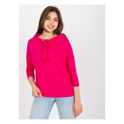 Cotton fuchsia blouse with pockets Melitina RUE PARIS