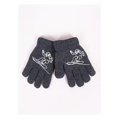 Yoclub Kids's Gloves RED-0200C-AA5A-005