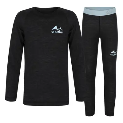 Children's merino thermal underwear HUSKY Merbo K black