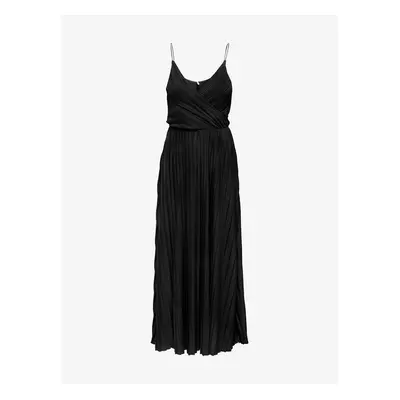 Black Pleated Maxi-dress ONLY Elema - Ladies