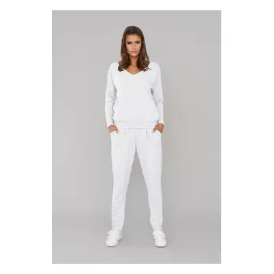 Women's tracksuit Karina with long sleeves, long pants - white