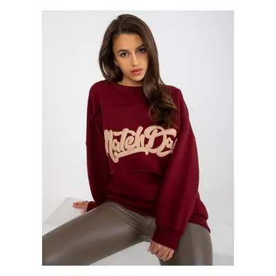 Chestnut oversize sweatshirt without hood