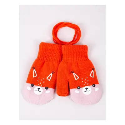 Yoclub Kids's Girls' 1-Finger Mittens Gloves RED-0117G-AA1A-014